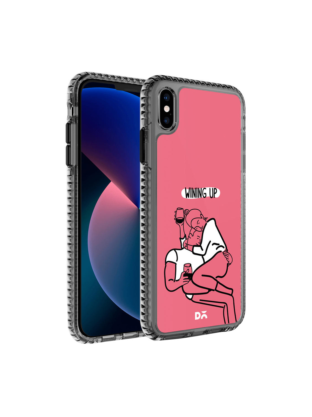 

DailyObjects Pink & White Printed iPhone XS Phone Case