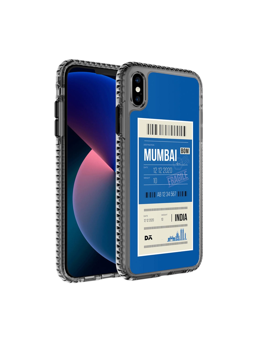 

DailyObjects Black & Blue iPhone XS Back Case Mobile Accessories