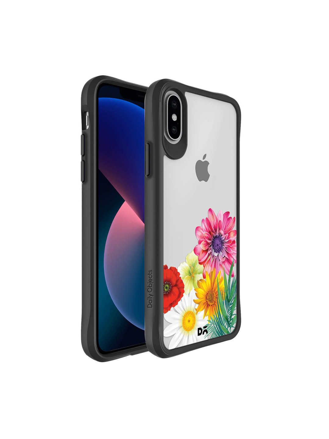

DailyObjects Pink & Yellow Printed Flowers iPhone X Back Case