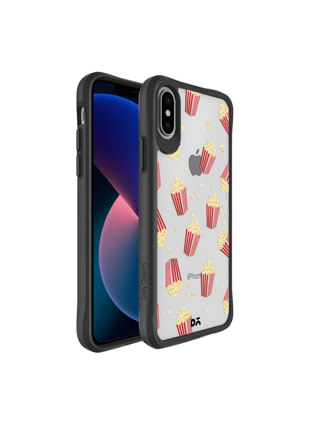 

DailyObjects Black Popcorn Icon Printed iPhone X Clear Back Case
