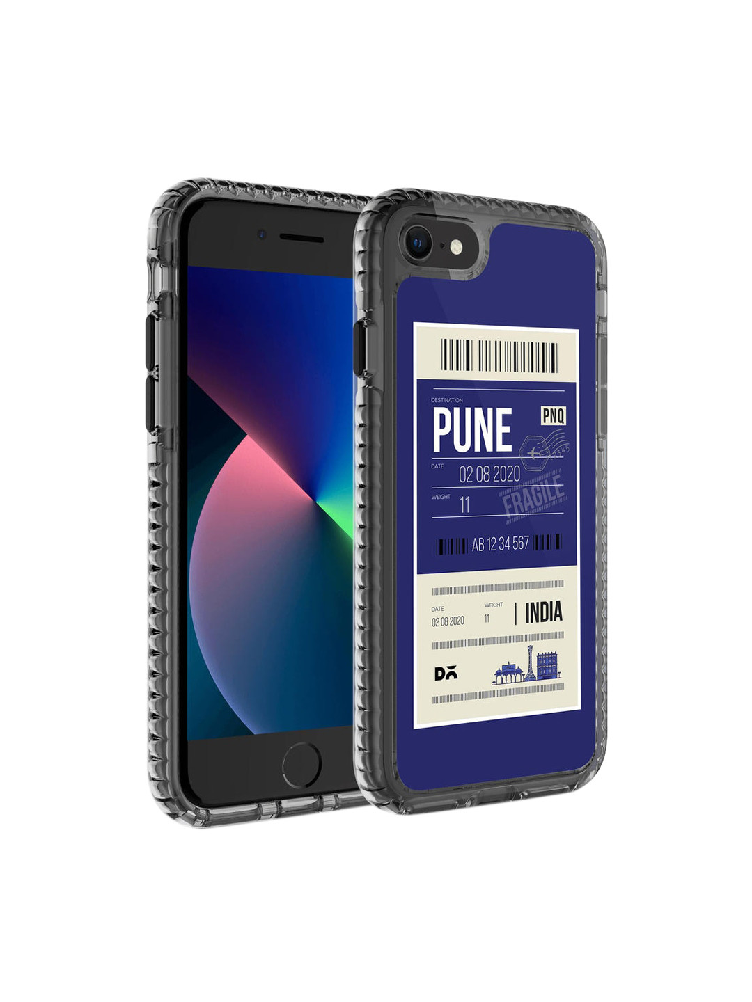 

DailyObjects Blue & Beige Printed iPhone SE 2020 Phone Case