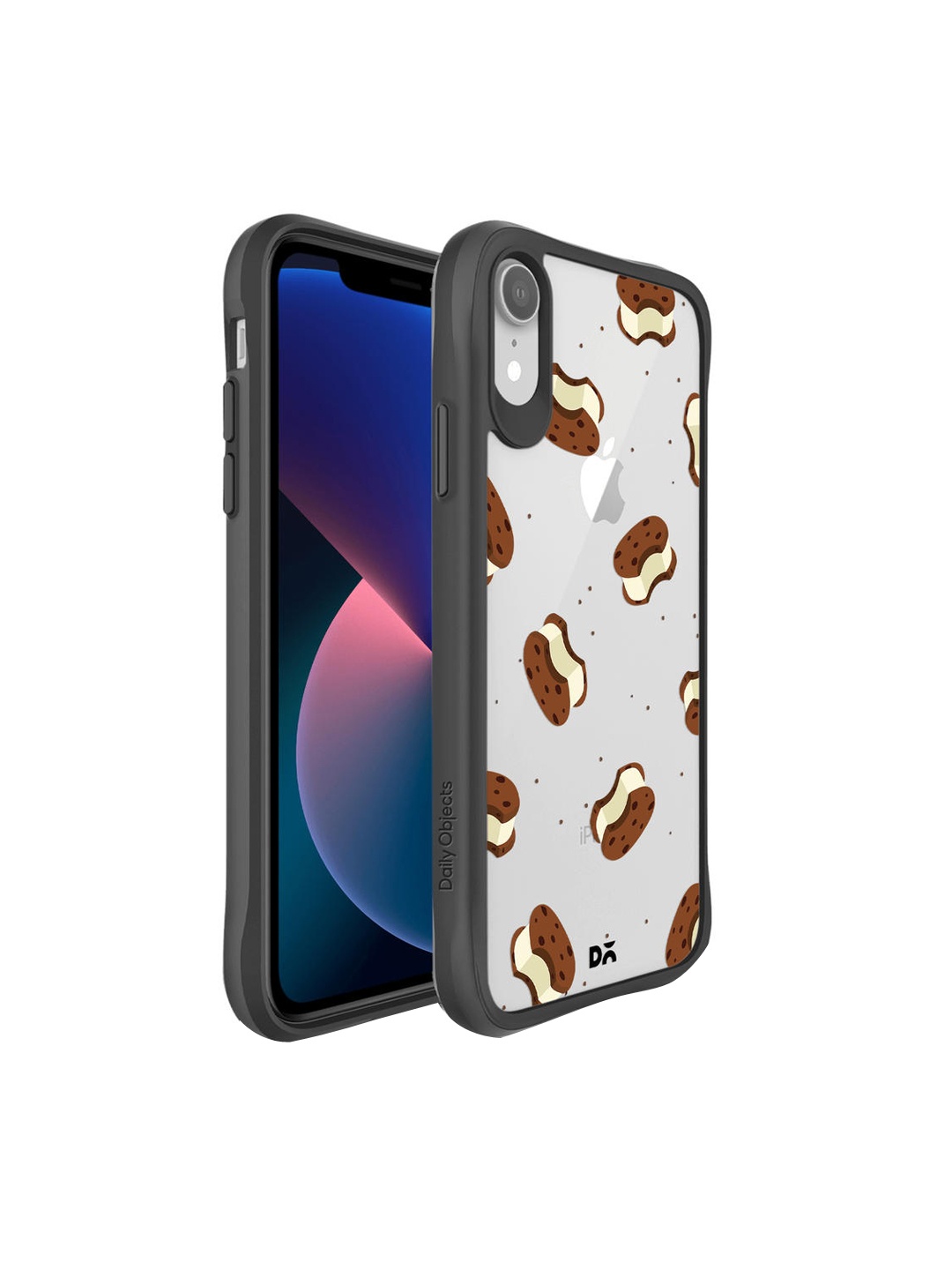 

DailyObjects Grey & Maroon Icecream Sandwich Icon Black Hybrid Clear iPhone XR Back Case