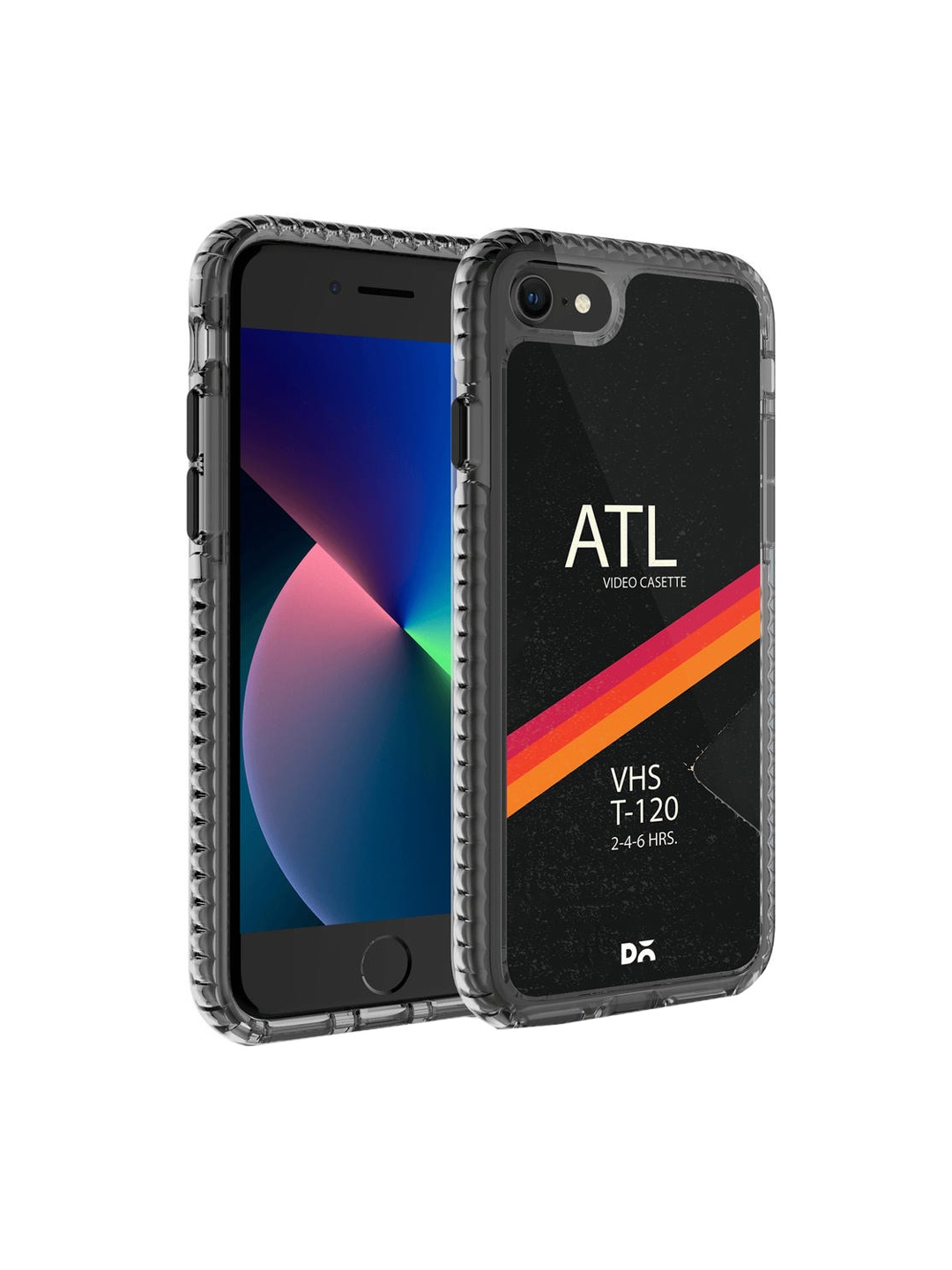

DailyObjects Black & Orange Printed iPhone 7 Phone Case