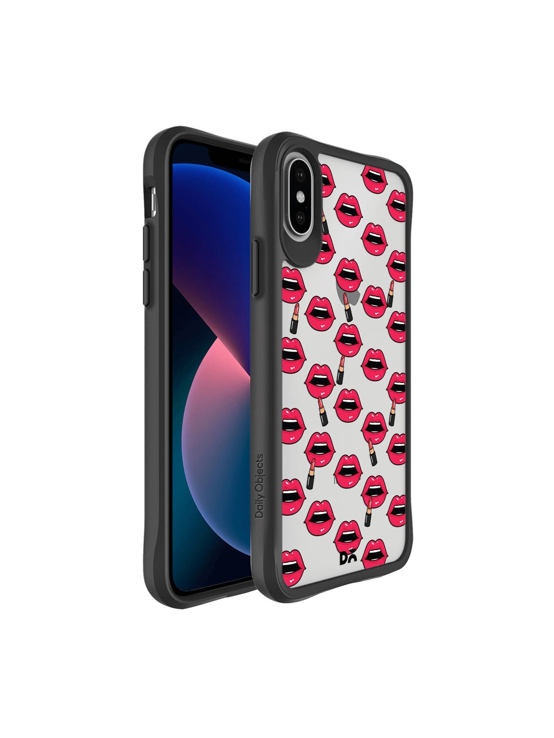 

DailyObjects Black & Pink Printed iPhone X Phone Back Case