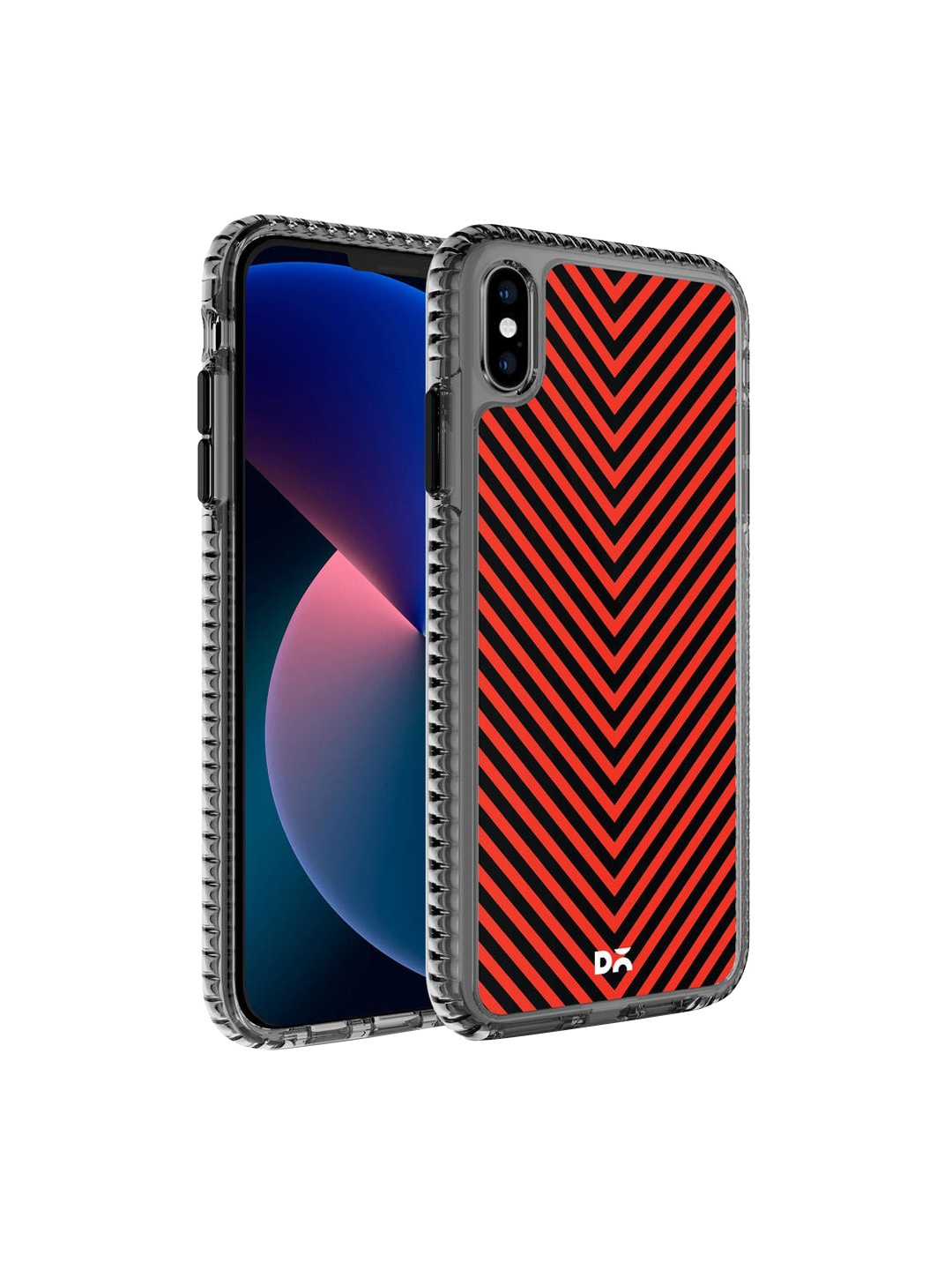 

DailyObjects Black & Red Printed iPhone XS Phone Case