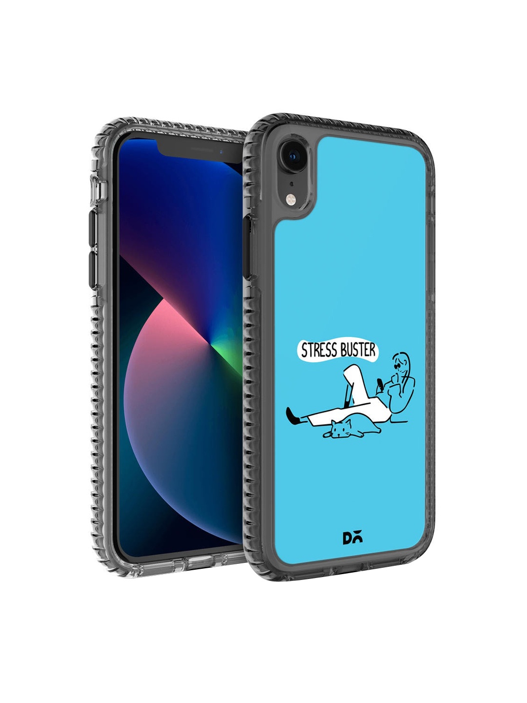 

DailyObjects Blue & White Printed Stress Buster iPhone XR Back Case