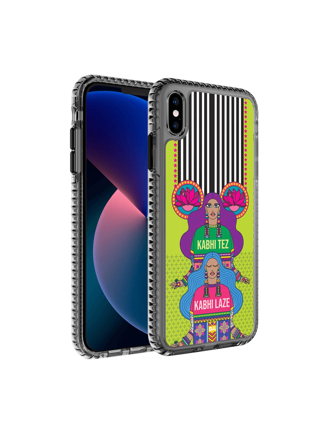 

DailyObjects Unisex Green & Pink Tezy Lazy iPhone XS Back Case