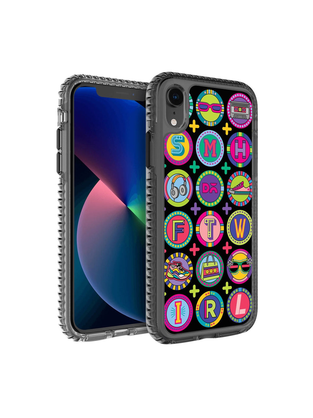 

DailyObjects Black Printed iPhone XR Phone Case