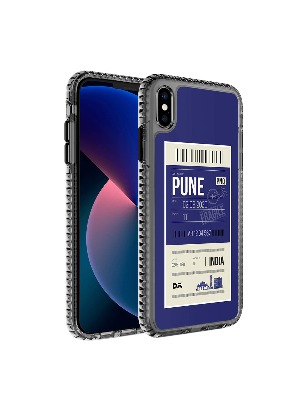 

DailyObjects Blue & White Printed Pune City Tag iPhone XS Back Case
