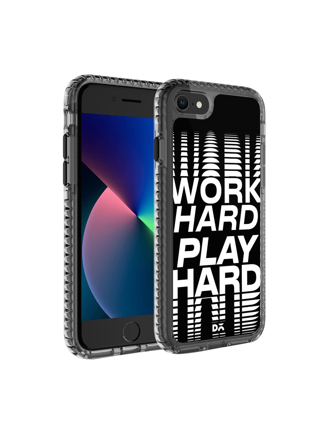 

DailyObjects Black & White Work Hard Stride 2.0 iPhone 8 Back Case