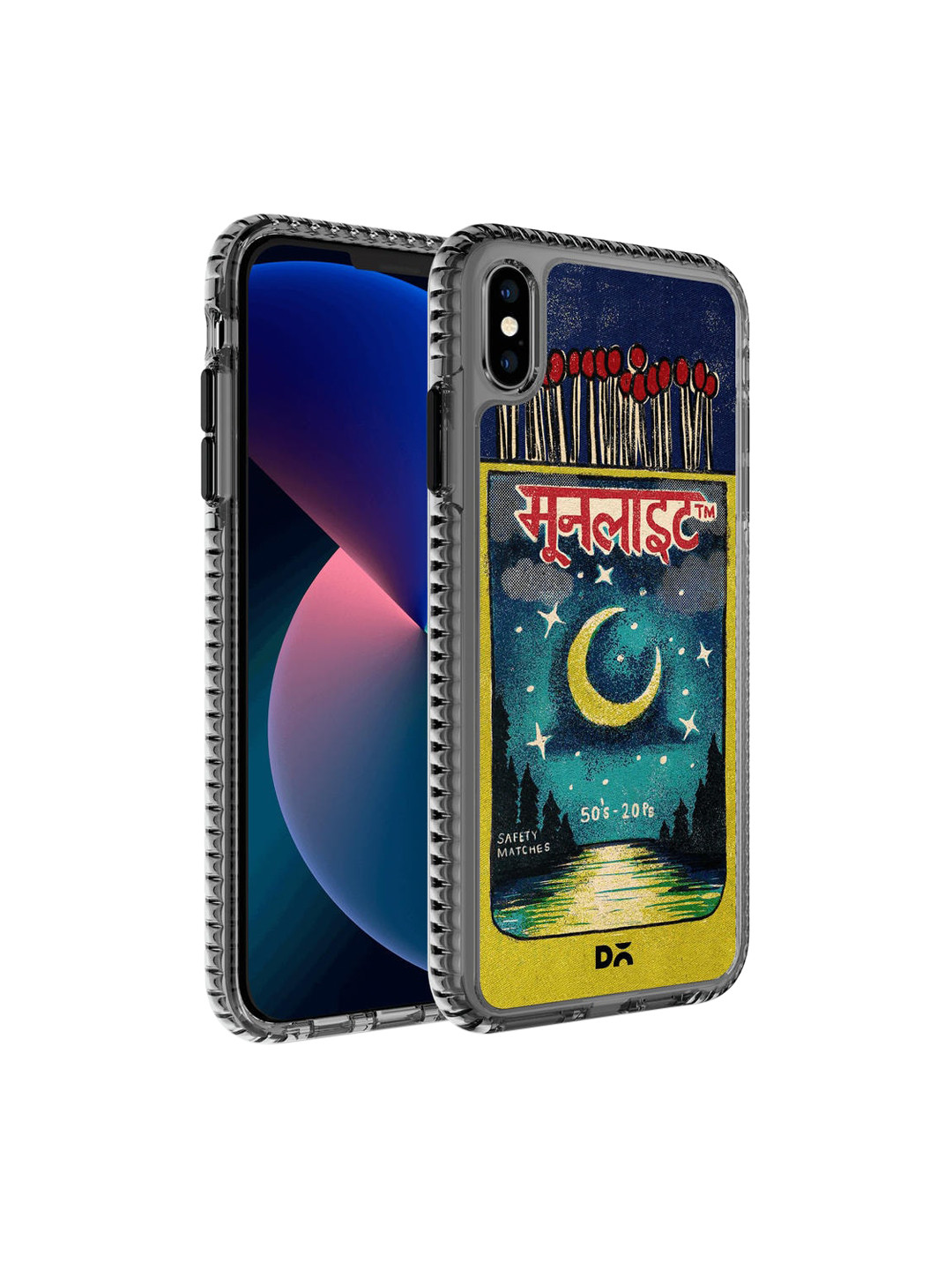 

DailyObjects Yellow Printed Moonlight Matchbox iPhone XS Back Case