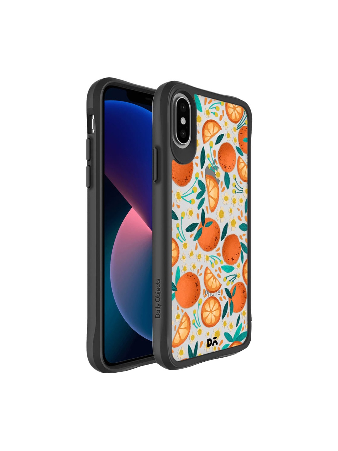 

DailyObjects Black & Orange Printed iPhone XS Max Back Case