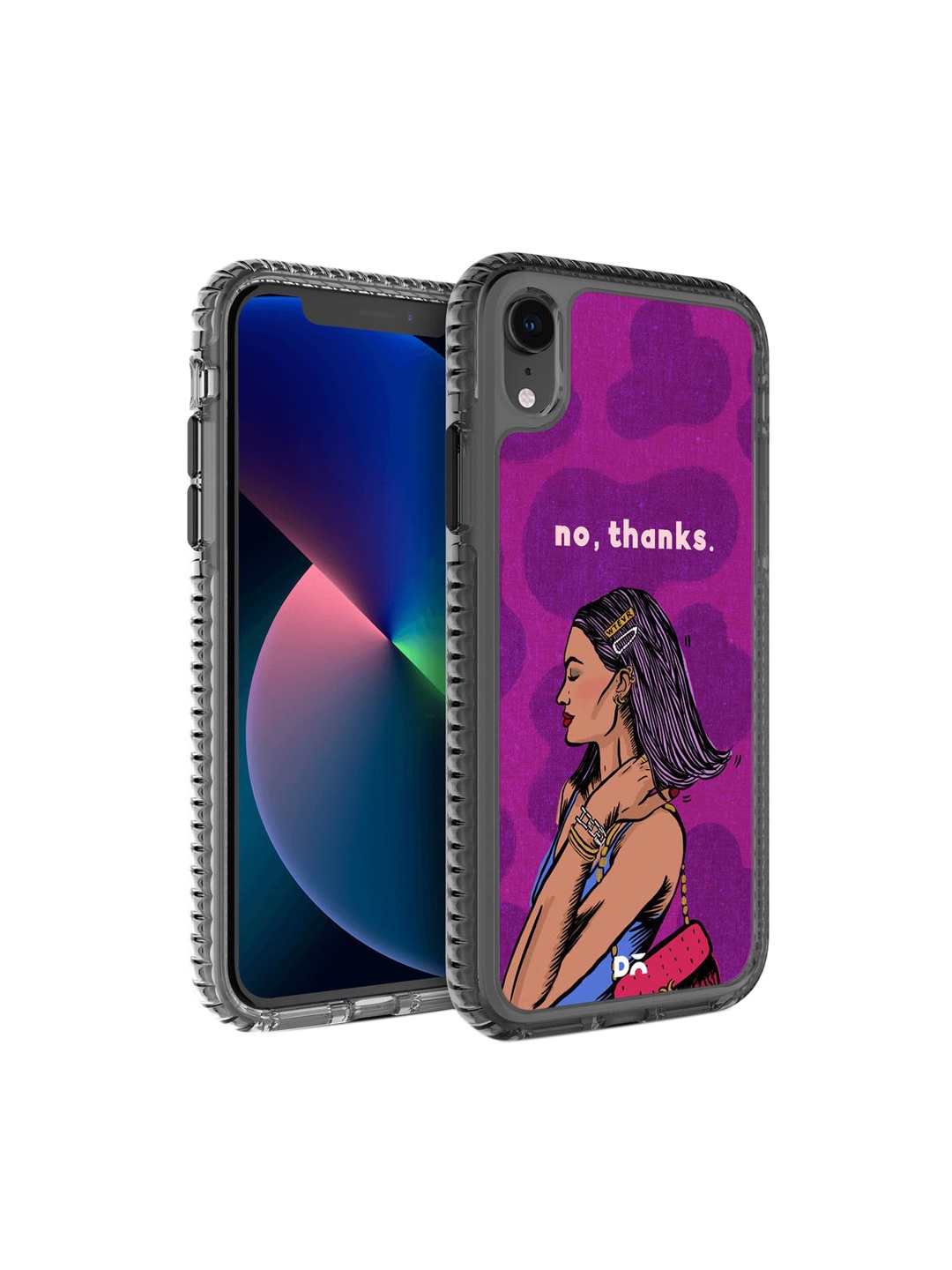 

DailyObjects Purple & Black iPhone XR Phone Back Case