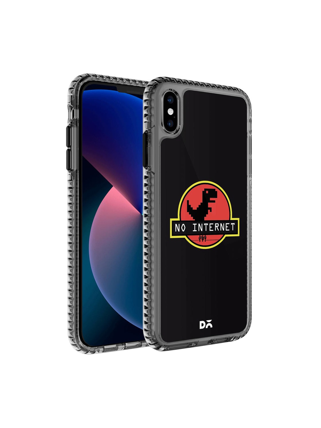 

DailyObjects Black & Yellow Printed iPhone X Back Case
