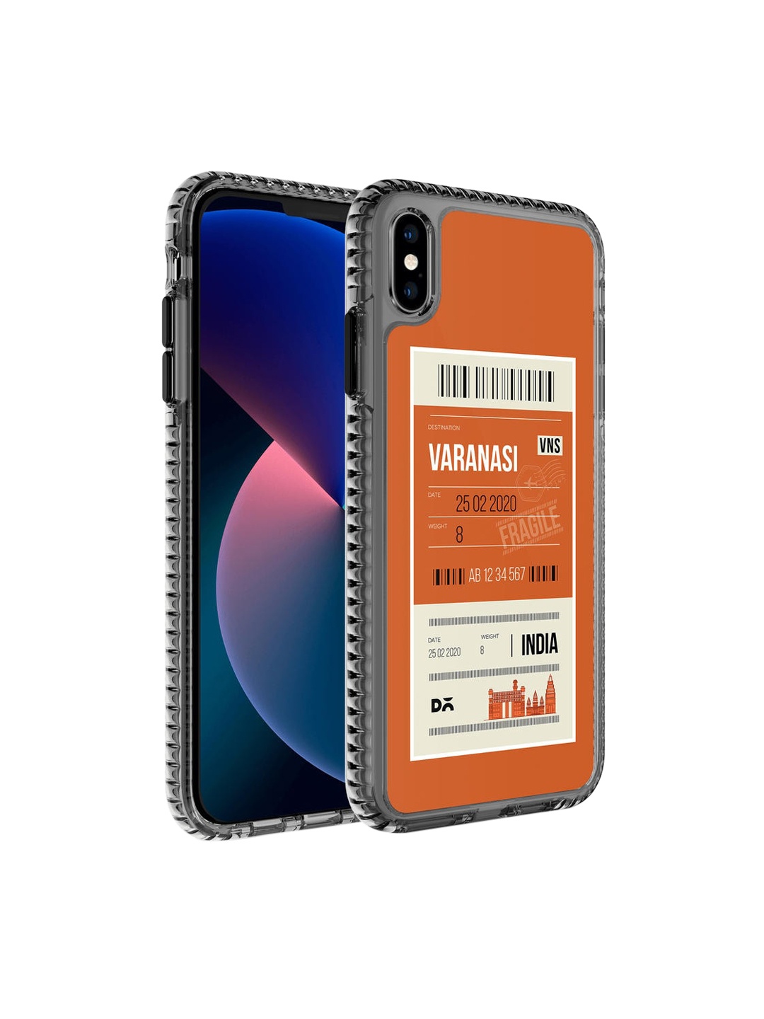

DailyObjects Orange & White Printed iPhone XS Max Back Case