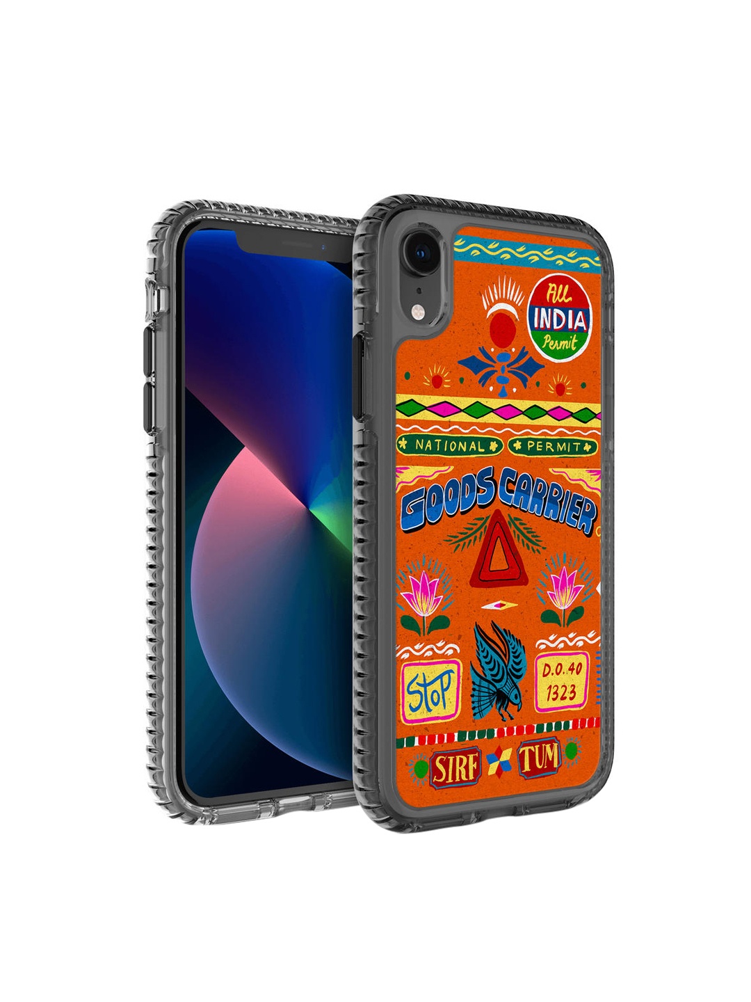 

DailyObjects Orange & Blue Sirf Tum Truckback Stride 2.0 iPhone XR Back Case