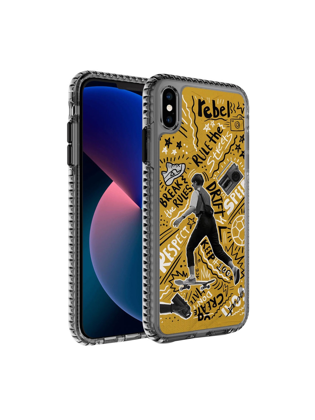 

DailyObjects Yellow Rule The Streets Stride 2.0 iPhone XS Max Back Case