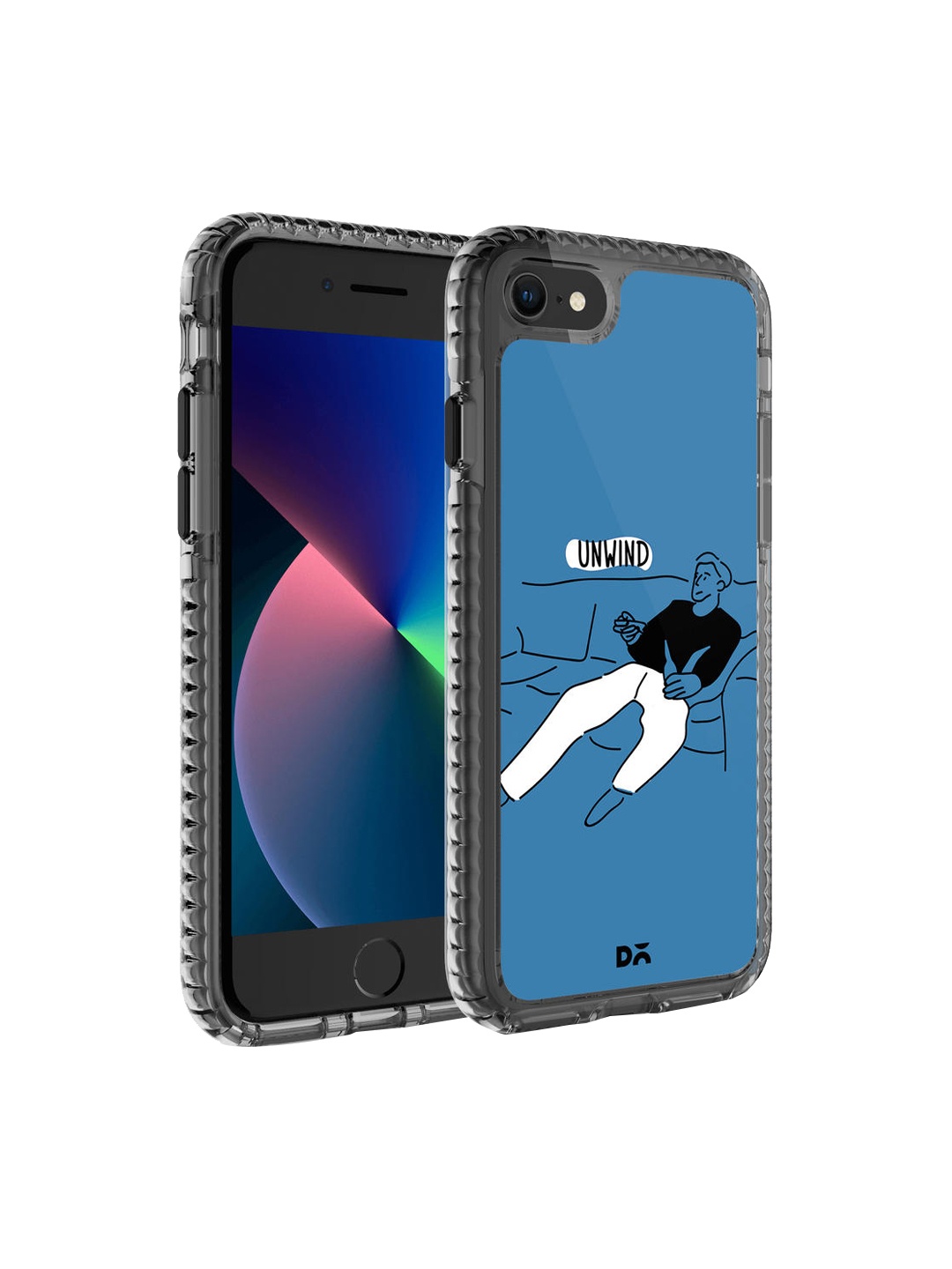 

DailyObjects Multicoloured Unwinder Printed iPhone 8 Back Case, Multi