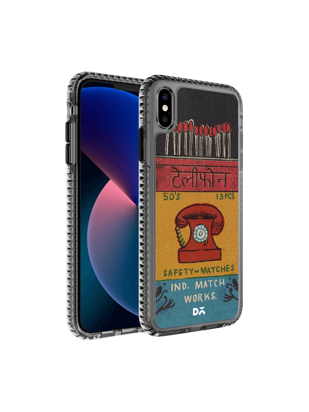 

DailyObjects Blue & Yellow Telephone Matchbox iPhone XS Max Back Case