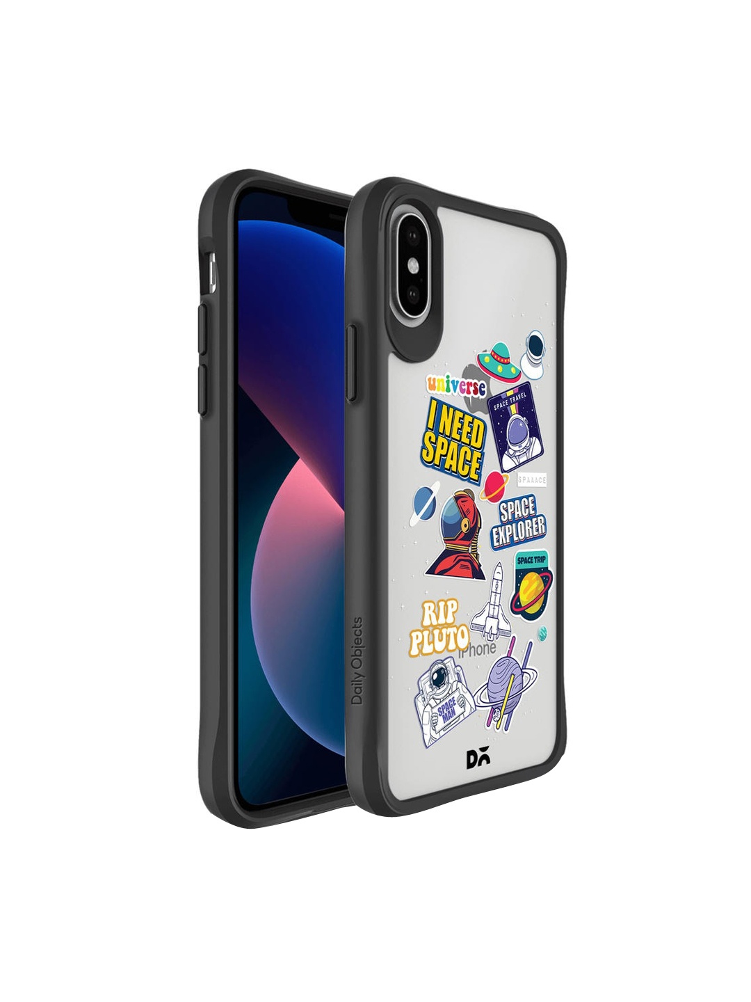 

DailyObjects Transparent & Yellow Printed iPhone X Phone Case