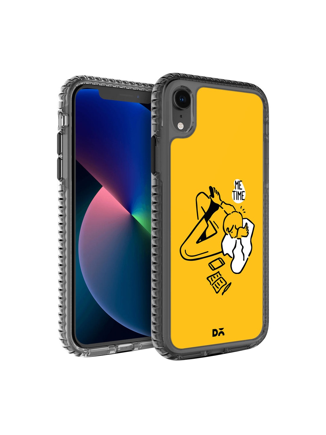 

DailyObjects unisex Black & Yellow Printed Me Time iPhone XR Phone Case
