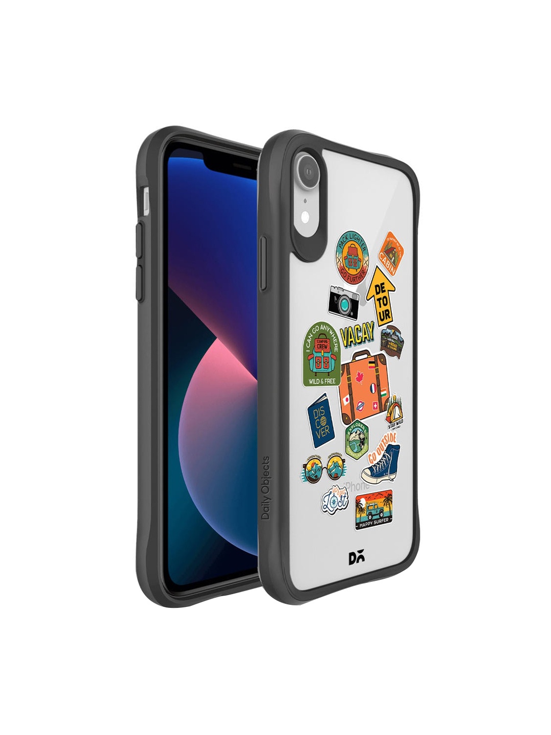

DailyObjects Transparent & Green Backpacking iPhone XR Mobile Case