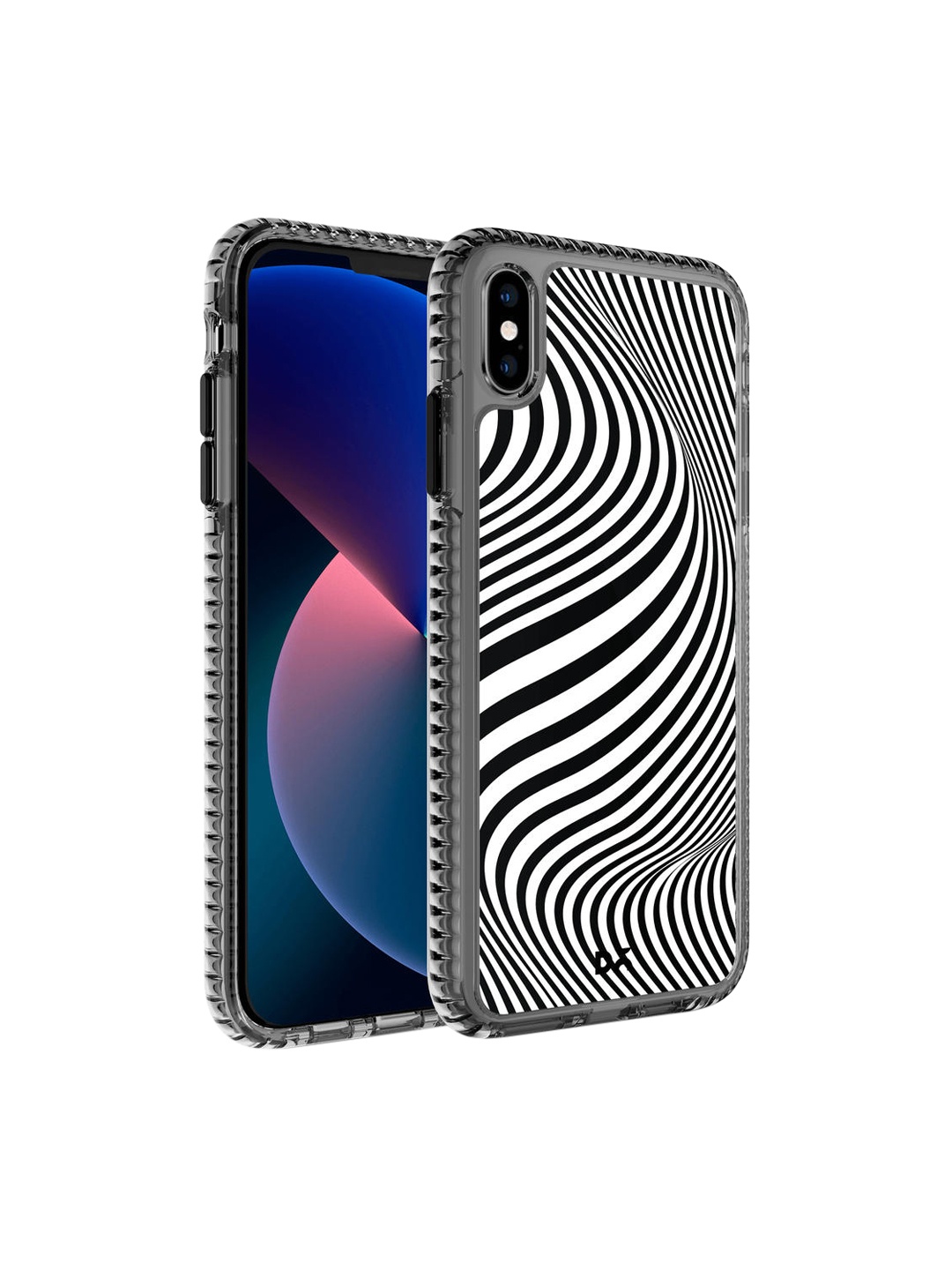 

DailyObjects White & Black Zebra Waves iPhone XS Back Case