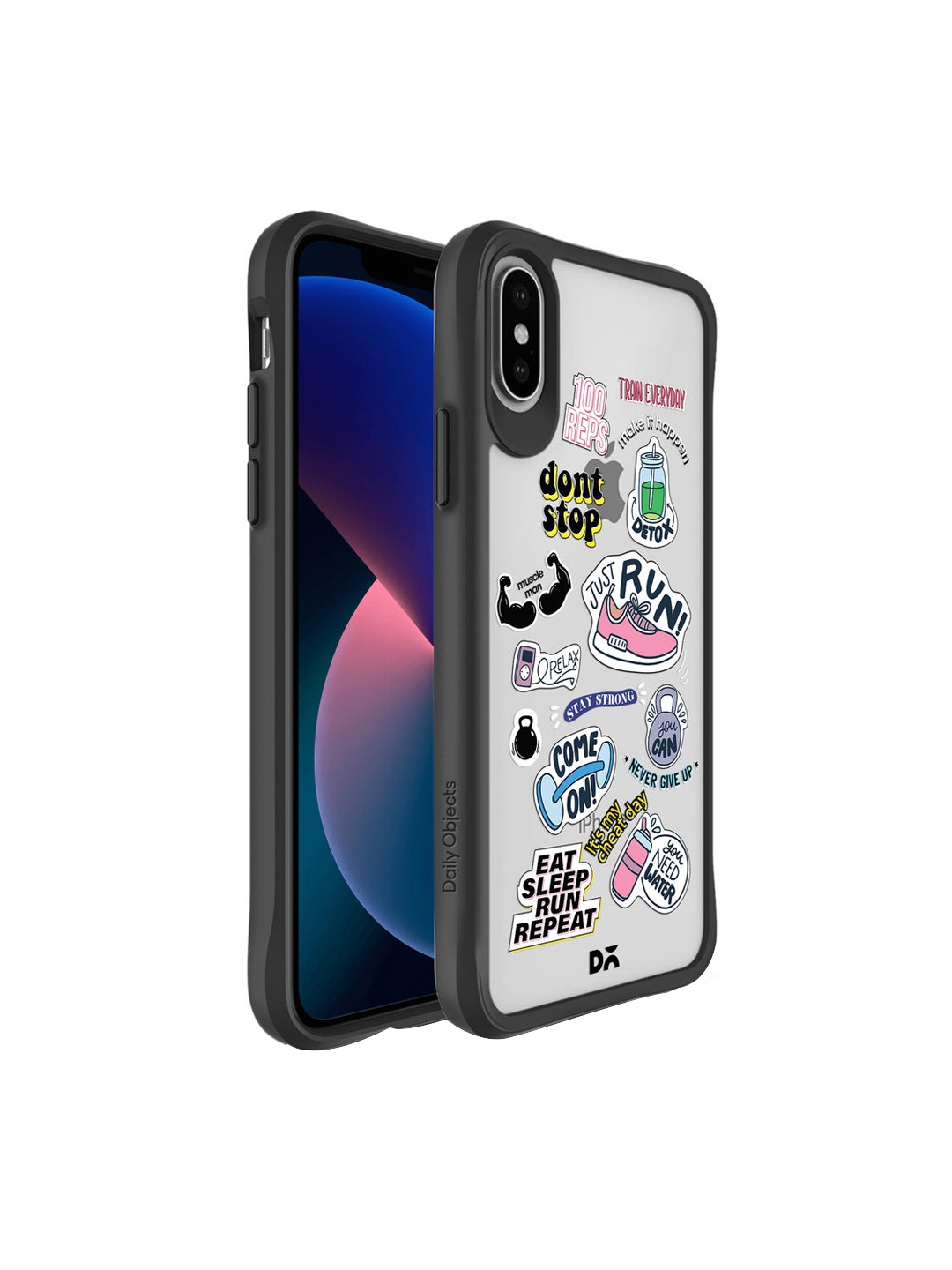 

DailyObjects Black Fitspiration Printed iPhone XS Max Back Case