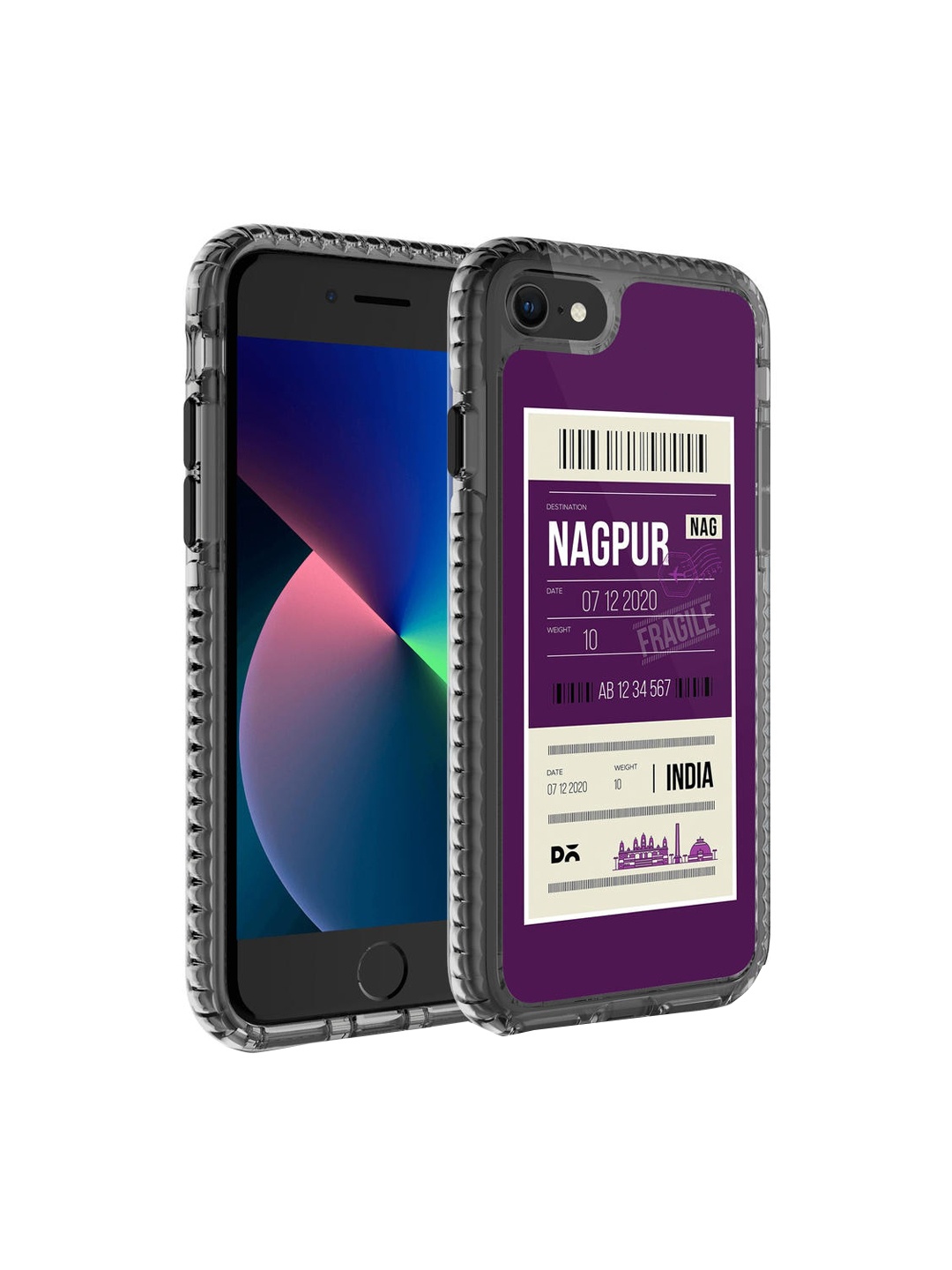 

DailyObjects Purple & Cream Nagpur City Tag Printed iPhone 8 Phone Case