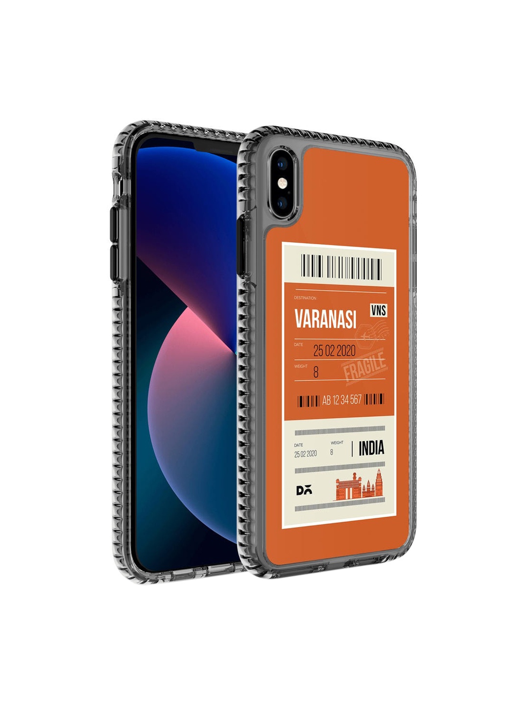 

DailyObjects Orange & White Varanasi City iPhone X Back Case Mobile Accessories