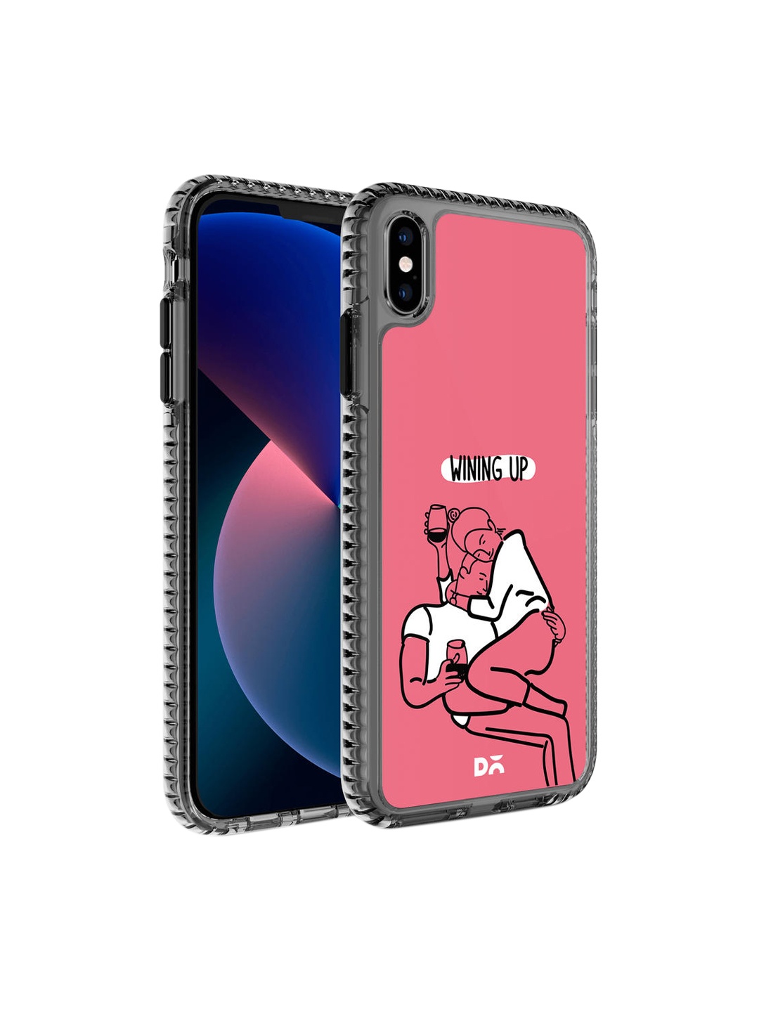 

DailyObjects Pink & White Printed Wining Up Stride 2.0 iPhone X Phone Back Case