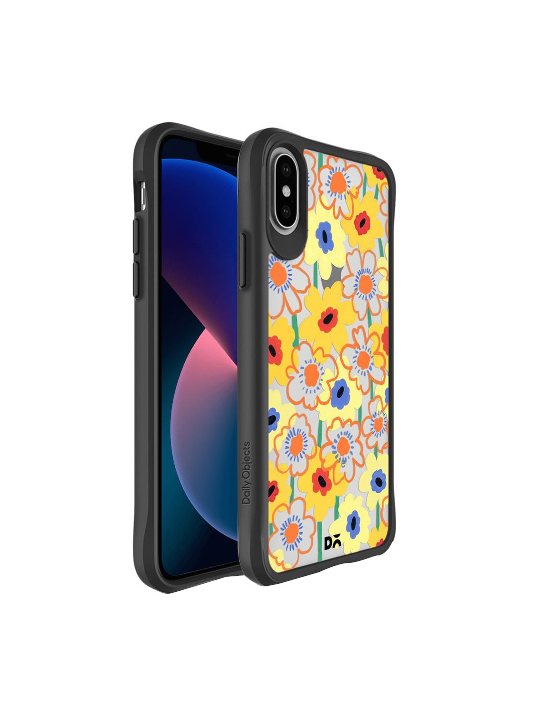 

DailyObjects Yellow & Red Sunflower Nostalgia Black Hybrid Clear iPhone XS Max Back Case