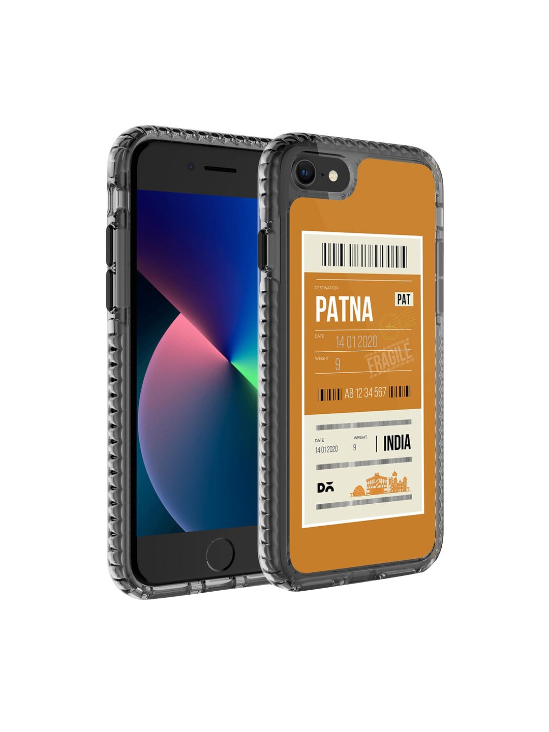 

DailyObjects Black & Yellow Patna City Tag Stride 2.0 iPhone SE 2020 Back Case