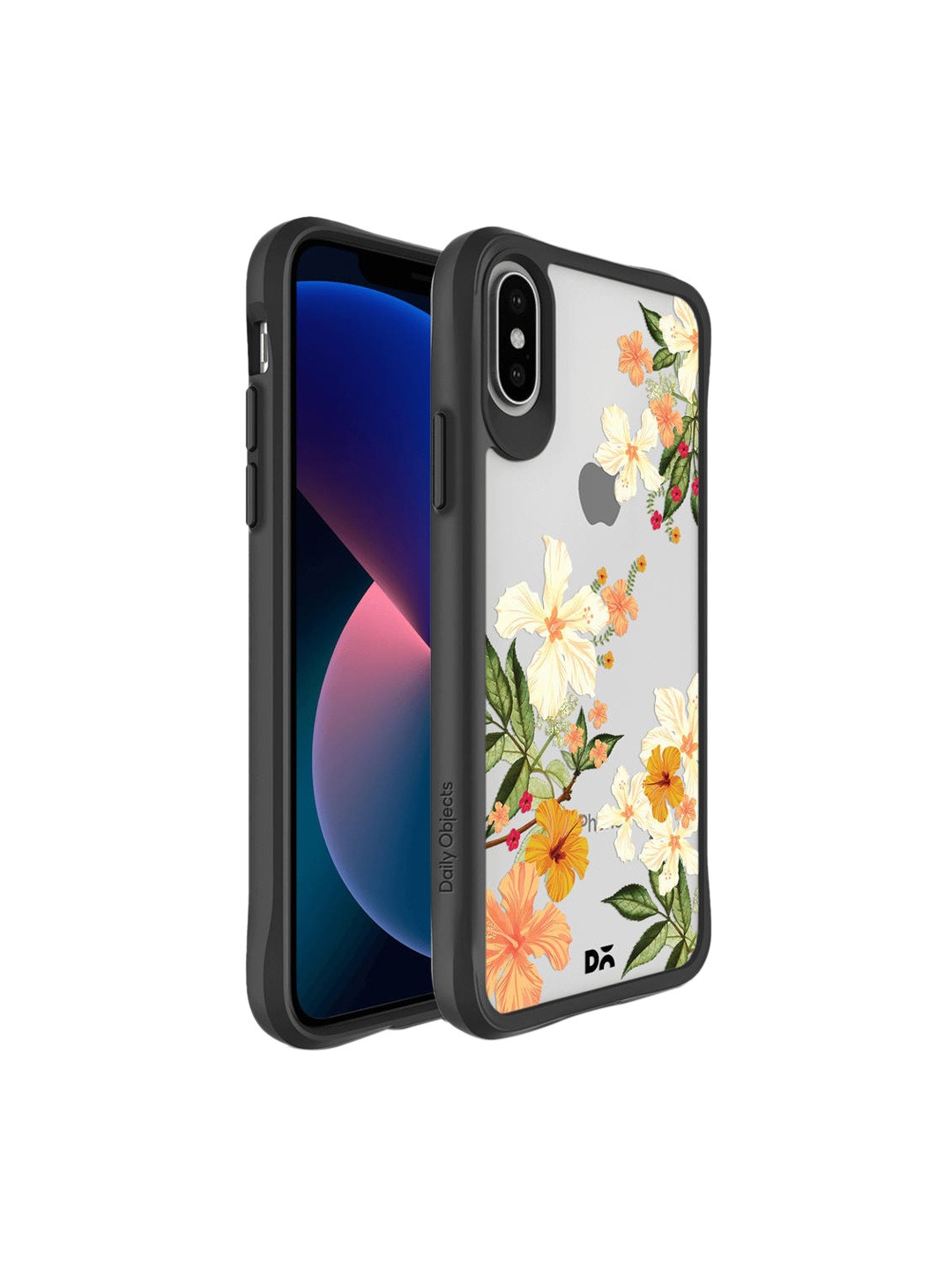 

DailyObjects Black & Yellow Hibiscus Hybrid iPhone XS Max Back Case