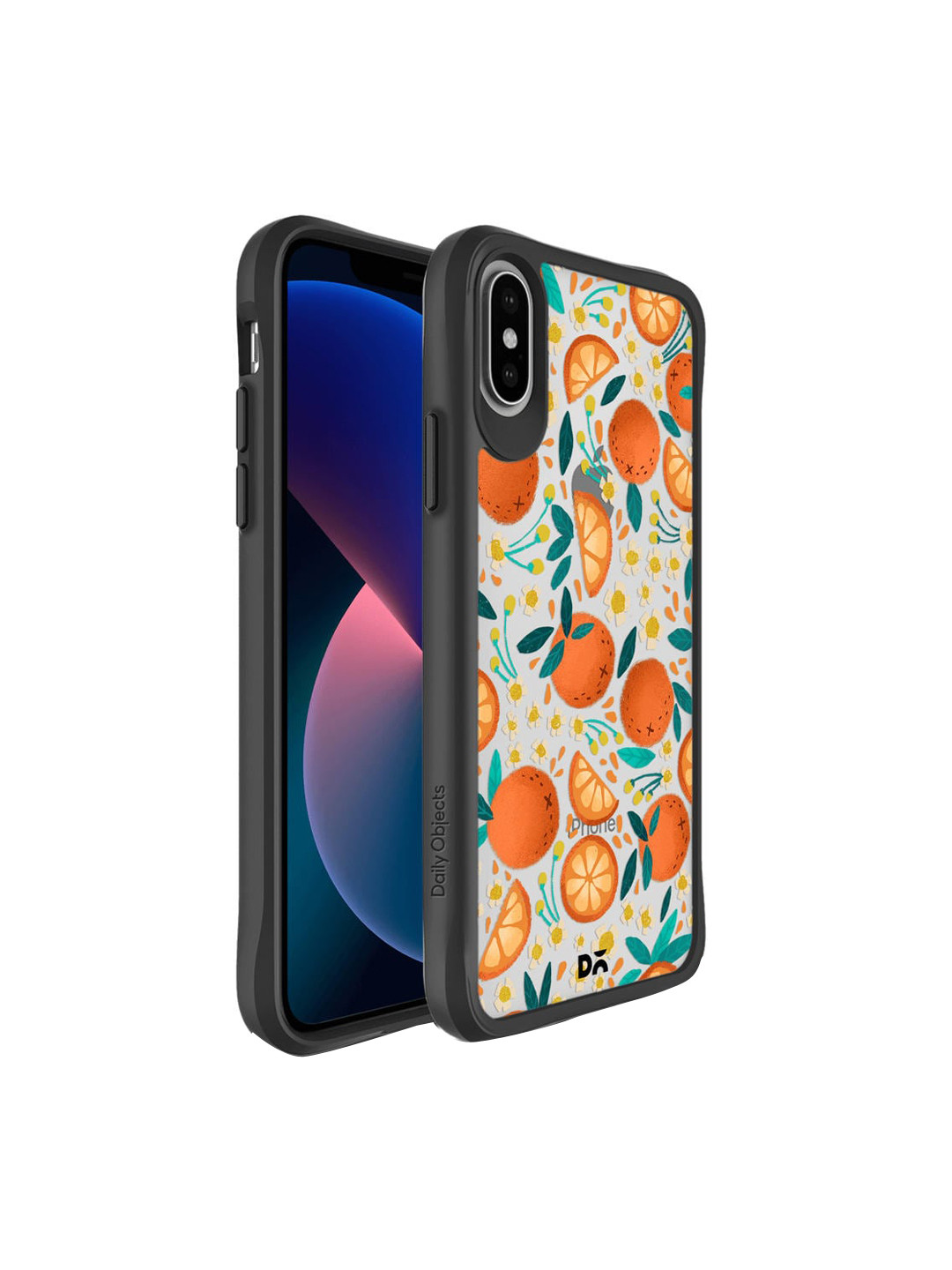 

DailyObjects Transparent & Orange Printed Orange Haul Black Hybrid Clear iPhone X Phone Back Case