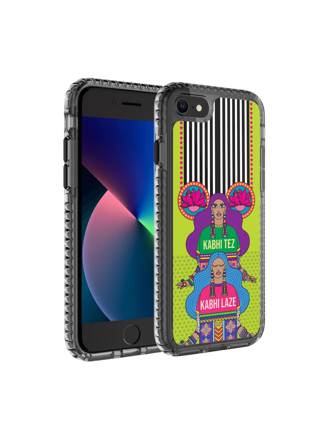 

DailyObjects Black & Green Tezy Lazy Printed iPhone 7 Back Case