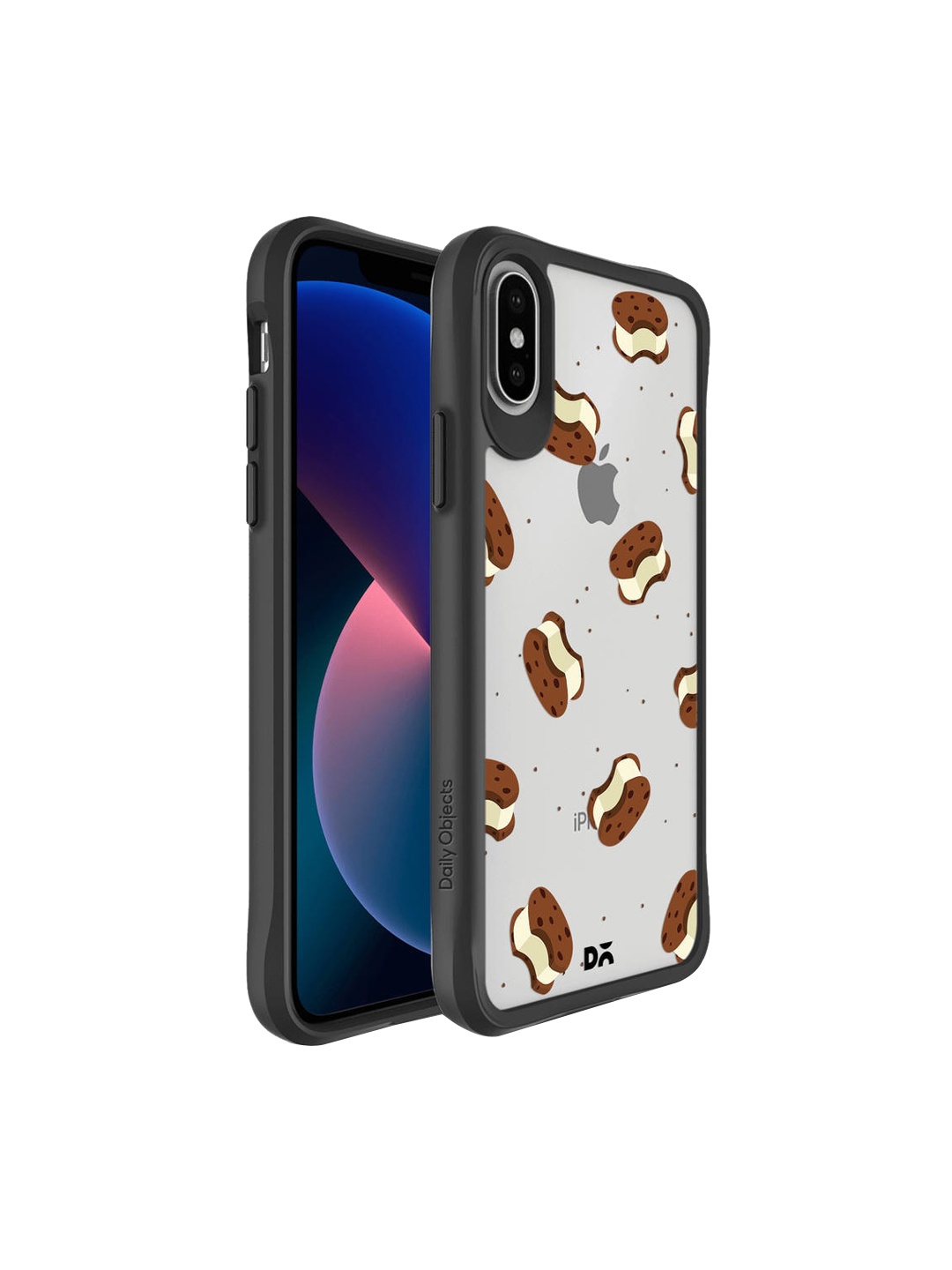 

DailyObjects Black Icecream Sandwich Icon Printed iPhone X Back Case