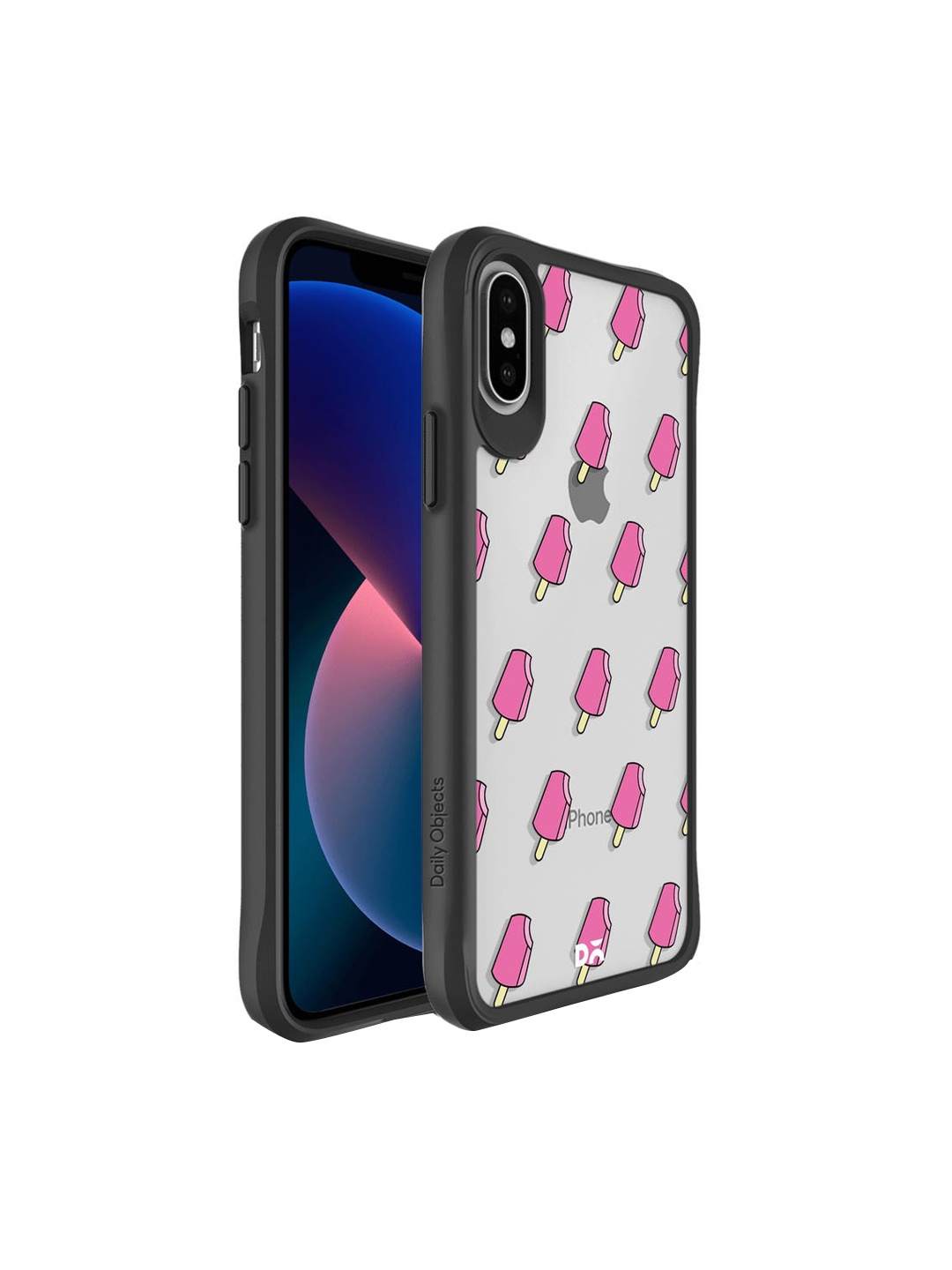 

DailyObjects Transparent & Pink Ice Candy Icon iPhone X Mobile Case