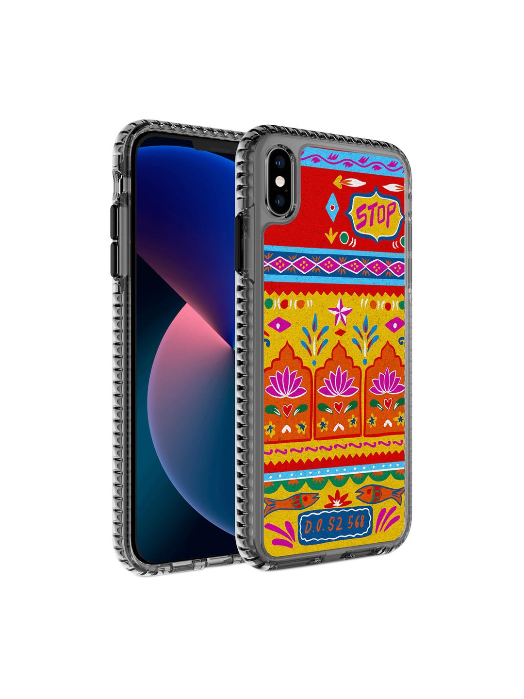 

DailyObjects Yellow & Red Printed iPhone X Phone Case