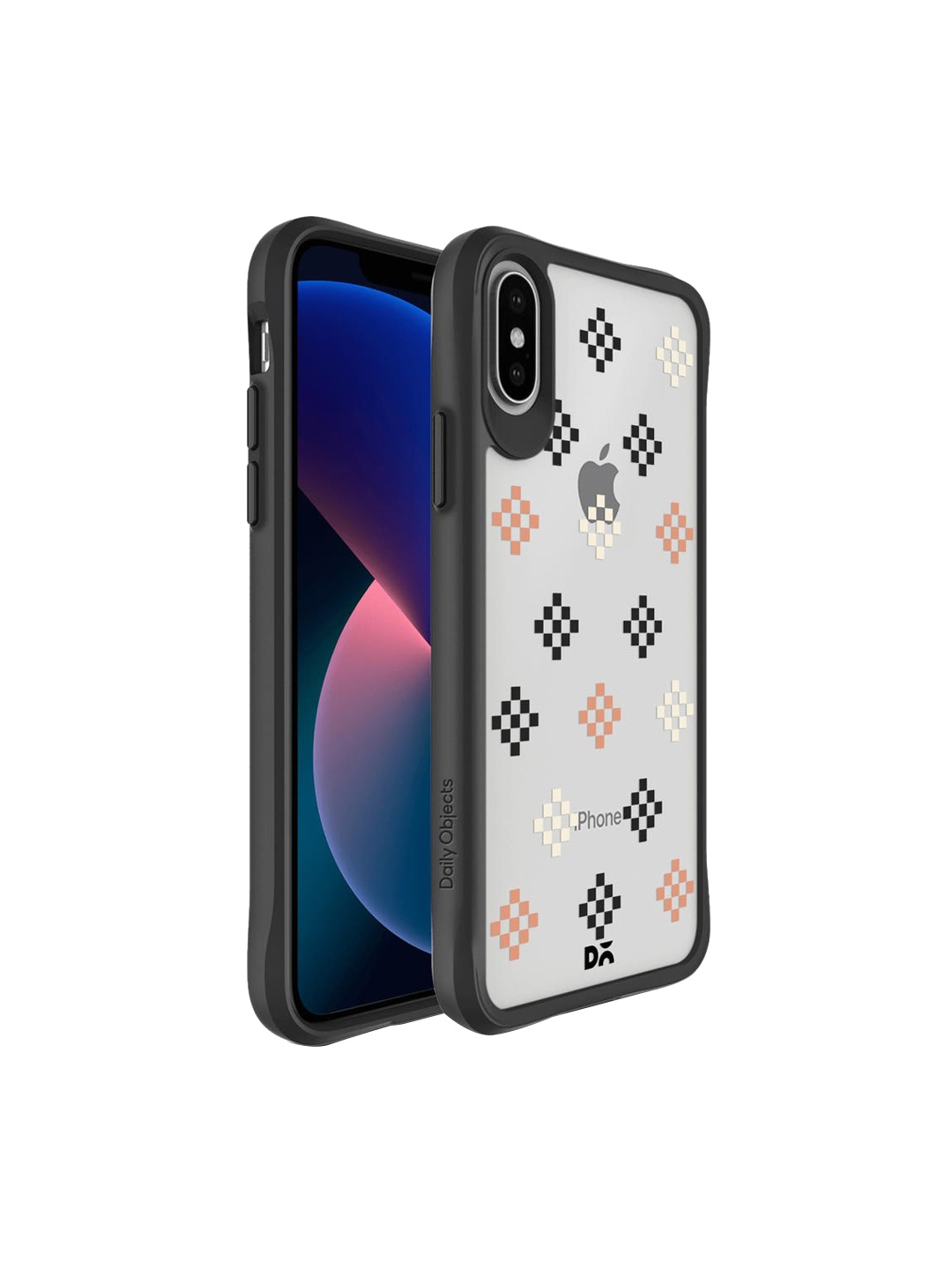 

DailyObjects Transparent & Black Diamonds iPhone XS Max Mobile Case