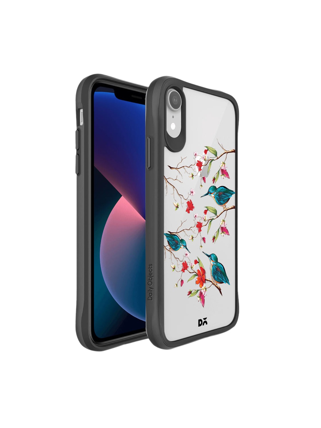 

DailyObjects Transparent-coloured & Red Printed Melody Birds iPhone XR Back Case