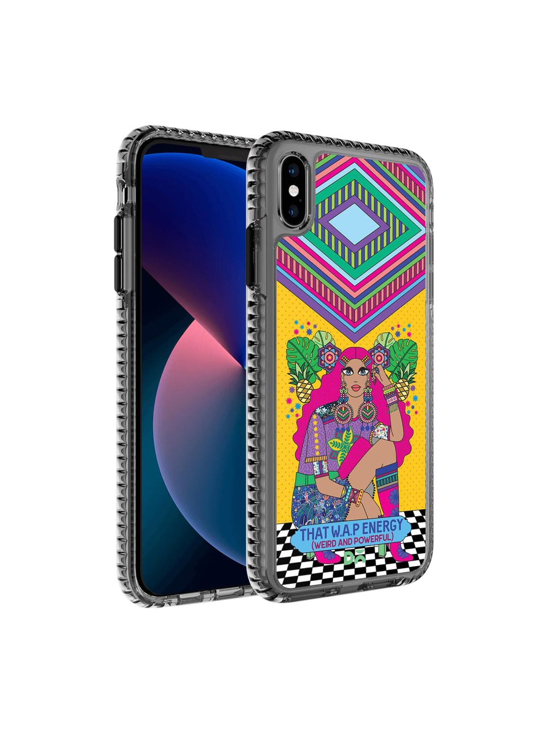 

DailyObjects Yellow & Pink Weird & Powerful Stride 2.0 iPhone X Back Case