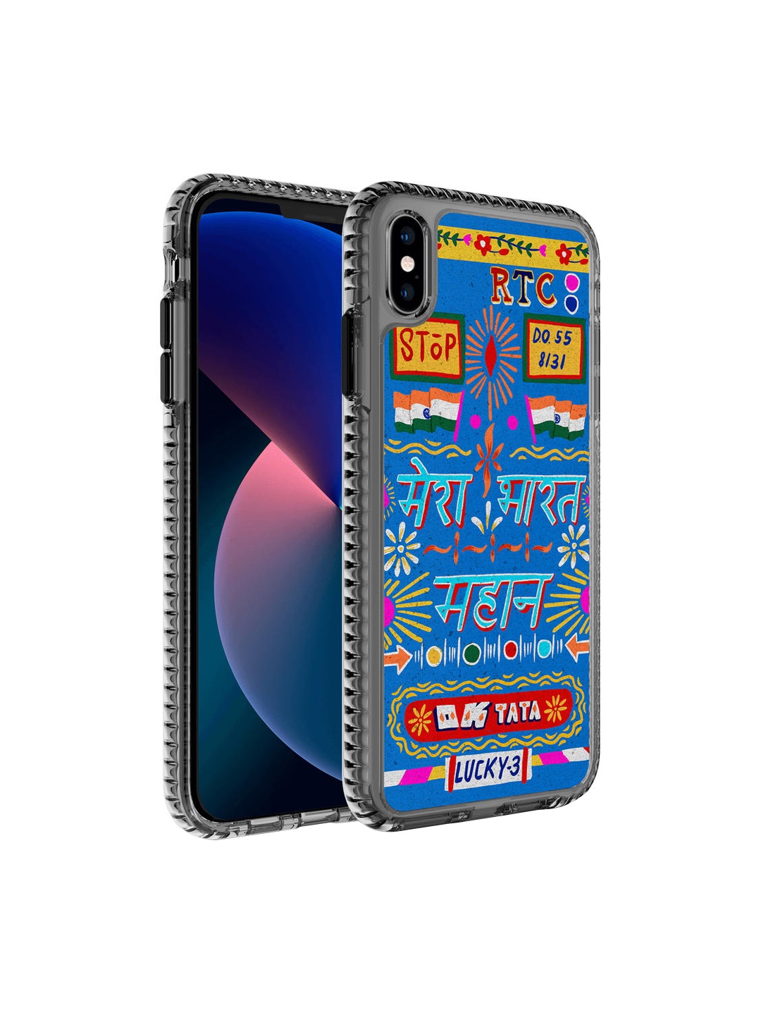 

DailyObjects Blue & Yellow Mahaan Bharat Truchback iPhone X Mobile Case