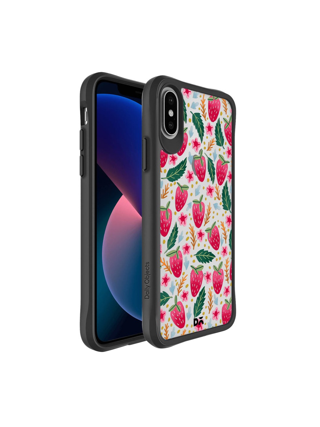 

DailyObjects White & Pink Printed iPhone X Phone Case