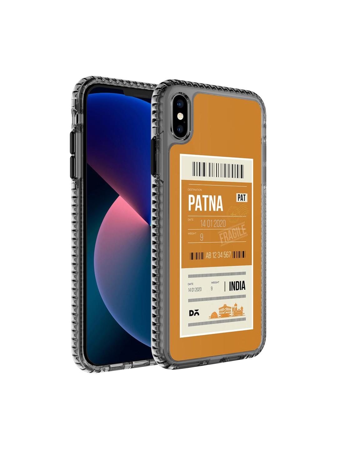 

DailyObjects Orange-Colored Patna City Tag Stride 2.0 iPhone XS Max Back Case