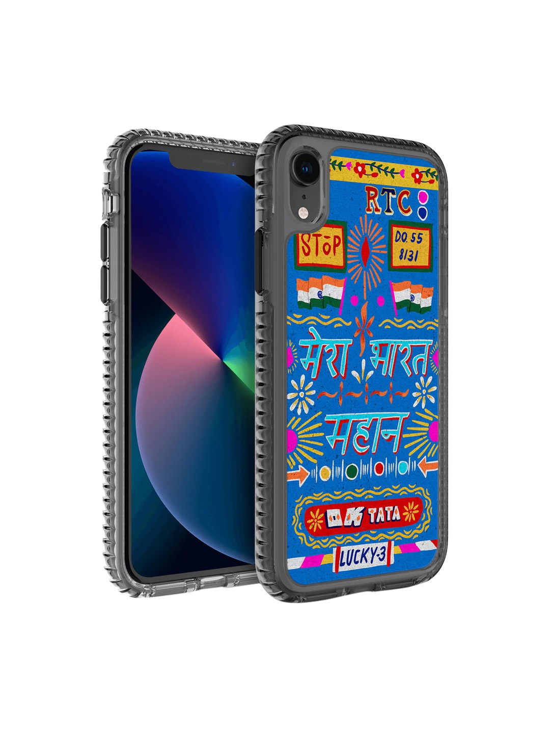 

DailyObjects Blue & Yellow Mahaan Bharat Truckback Stride 2.0 iPhone XR Back Case