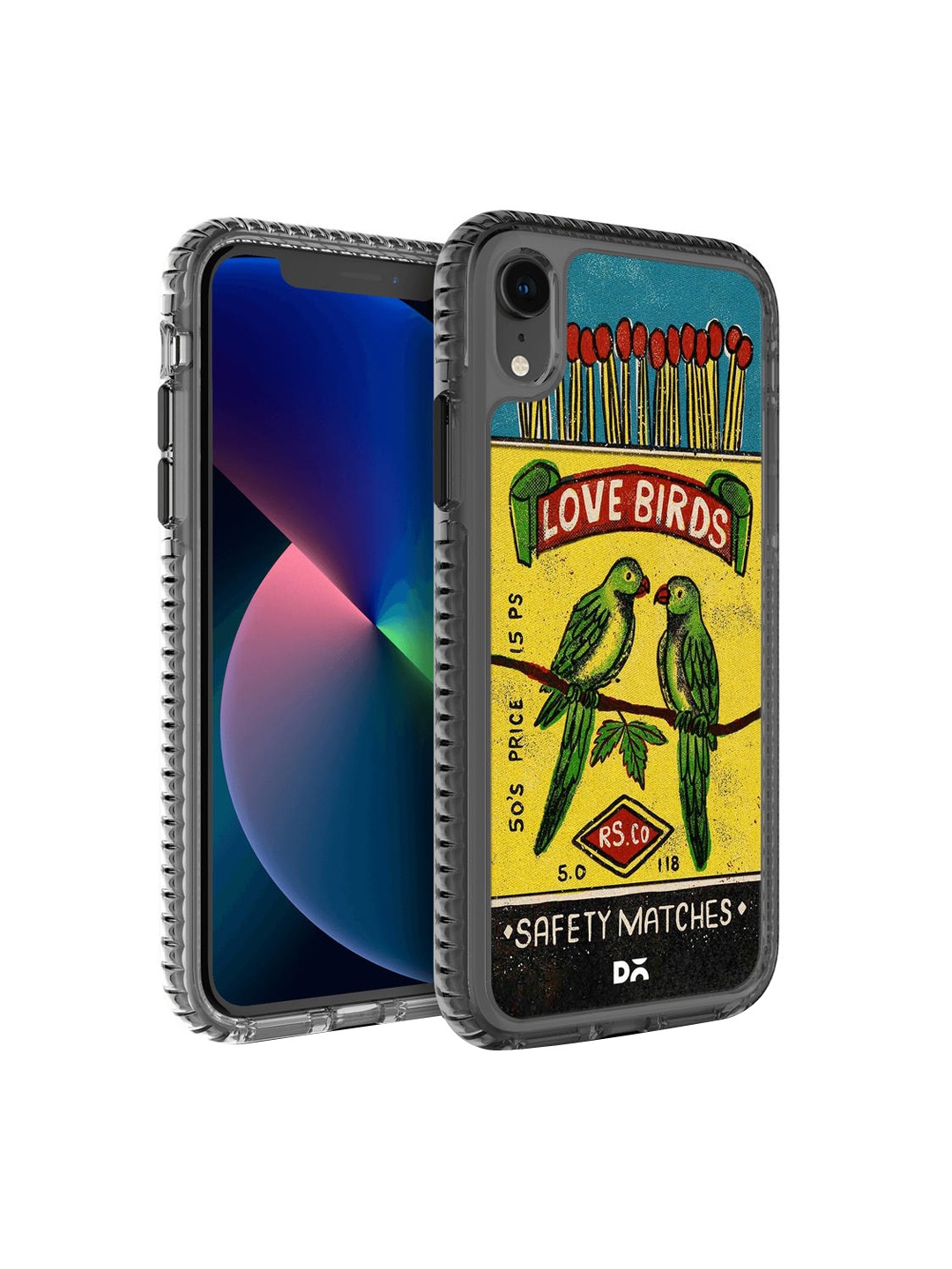 

DailyObjects Yellow & Green Love Birds Matchbox Stride 2.0 iPhone XR Back Case