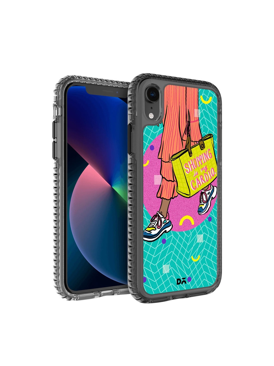 

DailyObjects Blue & Orange Colored Shopping Cardio iPhone XR Back Case