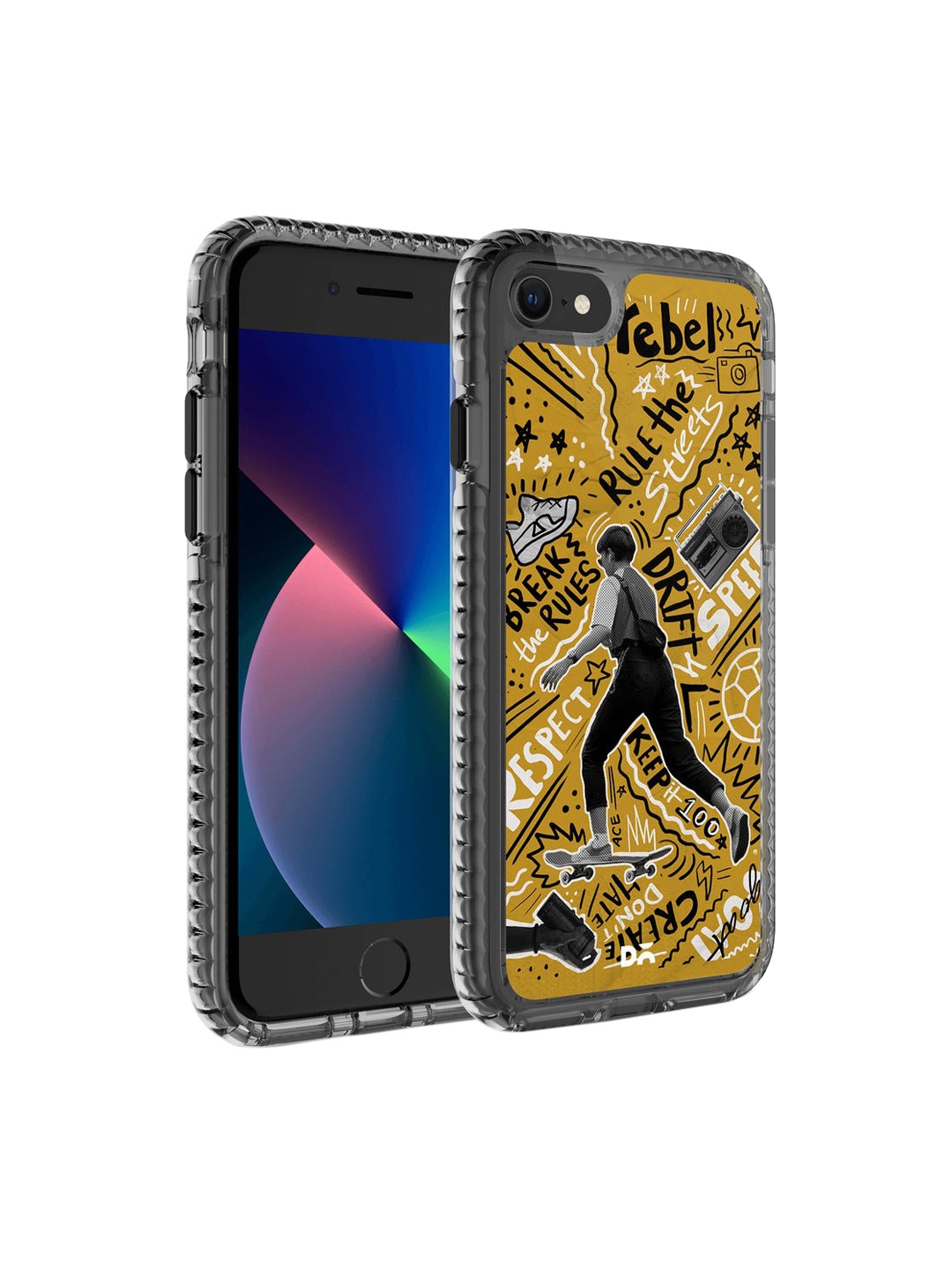 

DailyObjects Multicoloured Printed Rule The Streets iPhone 7 Phone Case, Multi