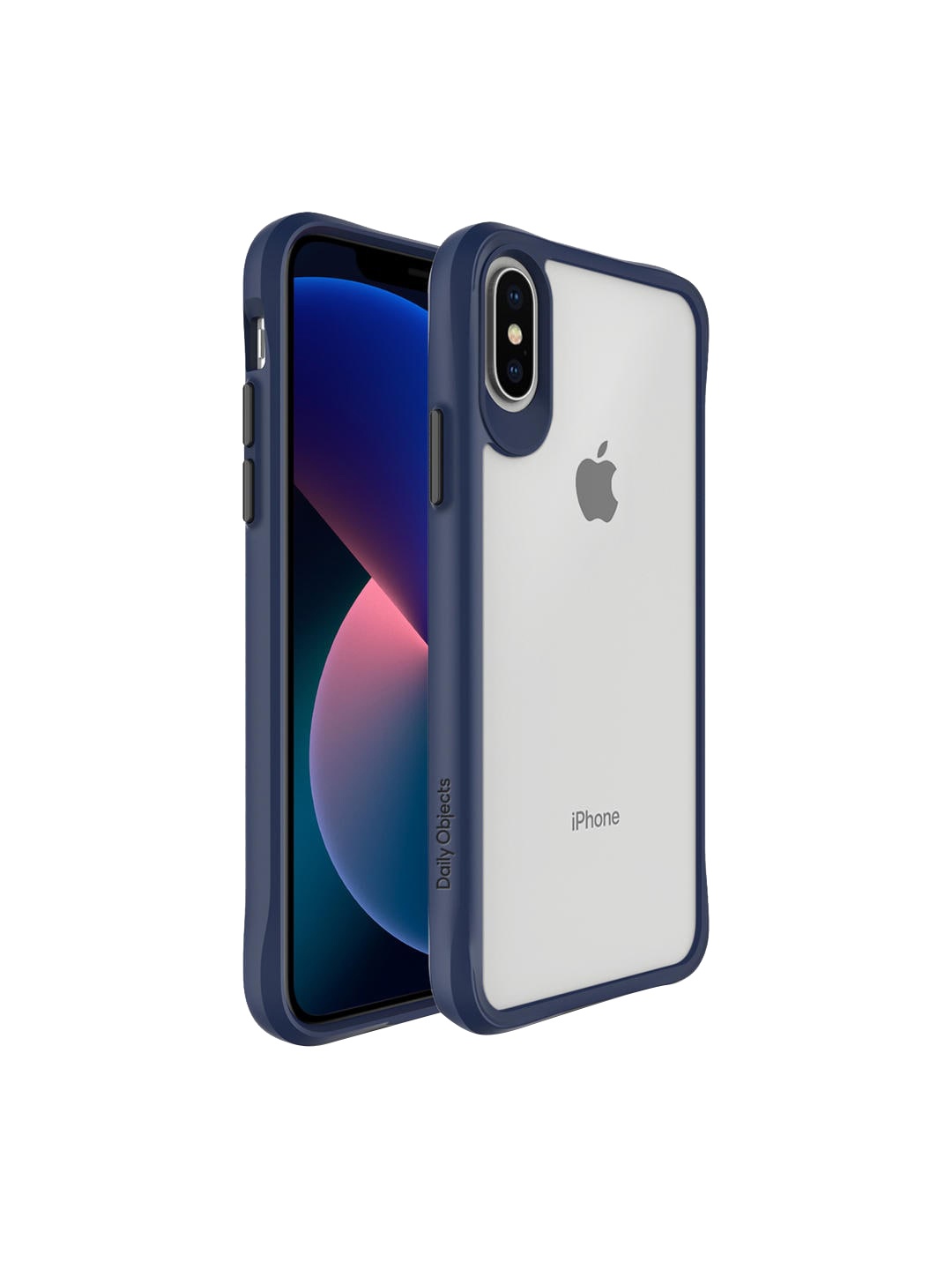 

DailyObjects Grey & Black Hybrid Clear Case Cover iPhone XS Max Back Case
